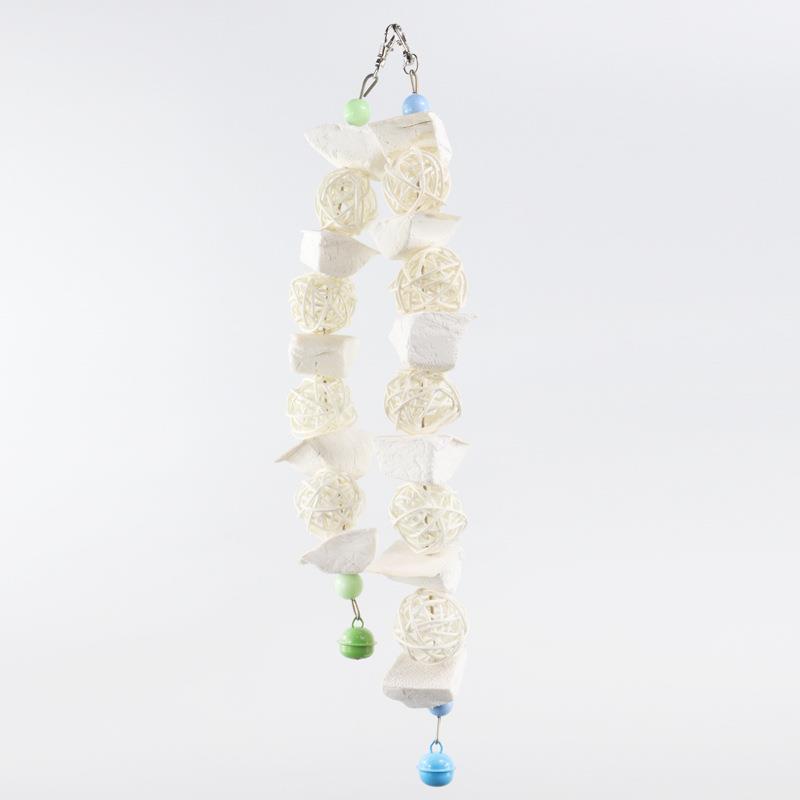 墨鱼骨玄凤虎皮牡丹鹦鹉补钙磨牙用品用具鸟食仓松鼠吊串啃咬玩具 - 图2