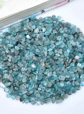 天然磷灰碎蓝磷灰碎石蓝透磷灰石碎石消鱼磁铺缸填水晶枕花盆造景