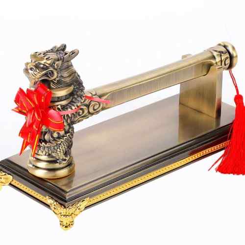 制开工锤麒麟锤金色龙头开工大刻吉锤金色青古色公司开铝金合锤设 - 图3