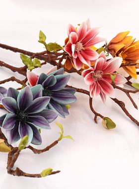 刺身摆盘装饰插盘花草仿真玉兰花海鲜姿造摆盘装饰摆件小摆件