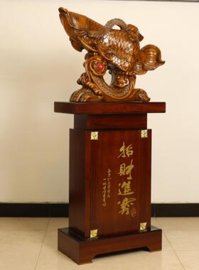 招财金龙鱼摆件新公司办公室前台装饰品新店铺乔迁开业工艺品礼品