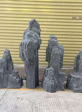 仿真工程软装配件景观玻璃钢石头黄蜡石造景石头立体石头摆件