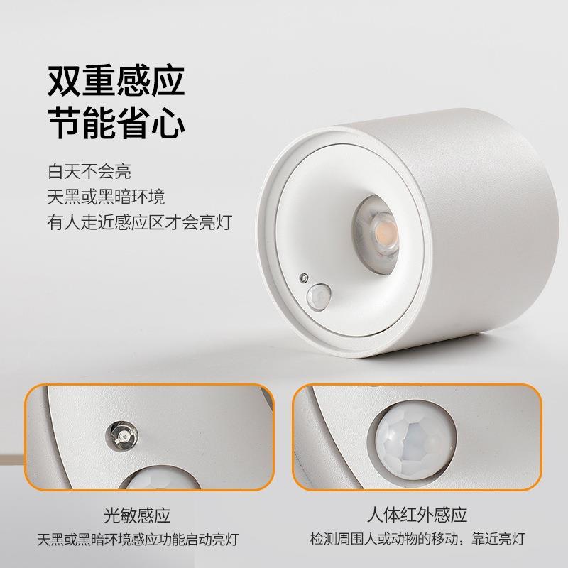 Infrared human body induction surface-mounted spotlights, entry lights, entrance halls, corridors, corridors, stairs, garage lights, induction downlights