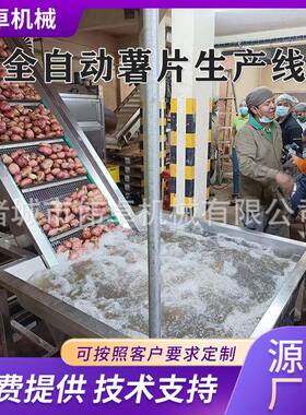 供应薯片油炸流水线 全自动薯片生产加工机器 油炸土豆片生产线