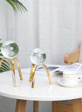 客厅摆件高端大气上档次2025北欧轻奢水晶球创意家居样板间客厅电