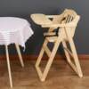 Solid wood baby dining chair hotel children's dining table commercial foldable BB stool eating seat stool safety baby dining chair
