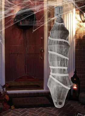 万圣节1.8米倒挂鬼木乃伊鬼屋裹尸倒吊鬼道具密室装饰万圣节吊鬼