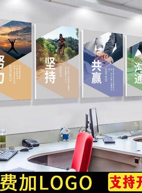 公司办公室企业文化展示背景墙会议团队励志标语墙贴装饰挂画布置