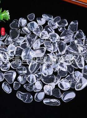 天然阿塞白水晶碎石片摆件透白晶碎料边角料厂家Quartz淘矿石