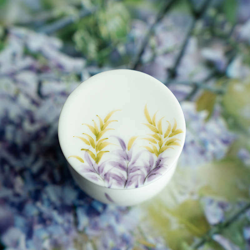 纯手绘紫藤花陶瓷盖置紫砂壶盖托陶瓷杯盖碗托茶杯垫茶具配件,淘宝优惠券,粉丝福利购,淘宝优惠卷