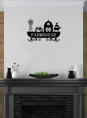 金属农舍家居装饰品乡村农场标志风车谷仓拖拉机动物装饰品