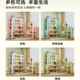 Wrought iron bookshelf household simple floor-standing storage rack color living room storage rack library steel children's bookcase
