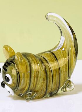 琉璃老虎家居玄关摆件LL0020