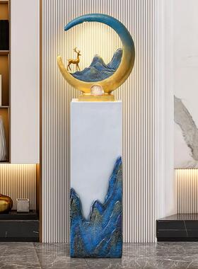 轻奢风水球客厅流水喷泉摆件落地循环水加湿器电视柜旁高端装饰品