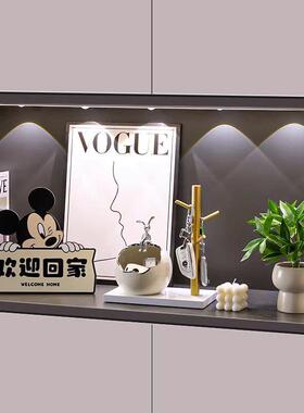 德国欢迎回家钥匙收纳玄关摆件轻奢高档客厅入户鞋柜装饰品电视柜