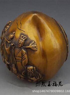纯铜寿桃工艺品摆件仿古纯铜八仙贺寿寿桃摆件家居装饰生日礼品
