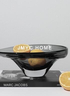 奢家居客厅茶几柜WTY盘玻轻水果摆件样板房间餐厅吧台桌面干果托