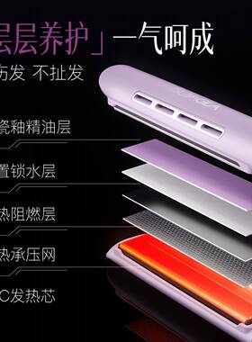 崔娅直板夹不伤发负离子刘海夹板拉直发卷发棒宿舍家两用小型迷你