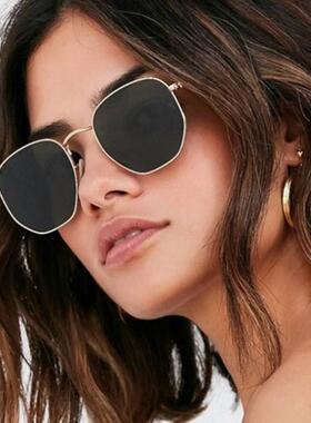 women box metal polygon sunglasses fashion men sun glasses