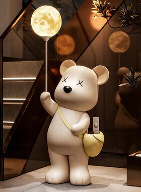 可爱北极熊客厅大型落地摆件电视柜门口迎宾装饰品暴力熊现代简约