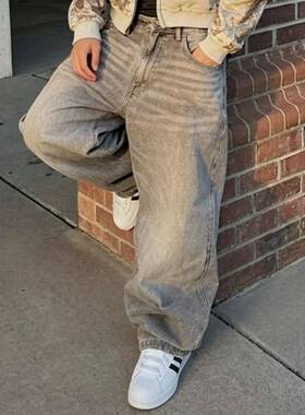 Men's Retro Casual Street Fashion Versatile Washed Light