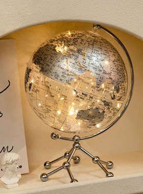 透明地球仪摆件轻奢高档客厅家居电视柜酒柜玄关柜办公桌面装饰品