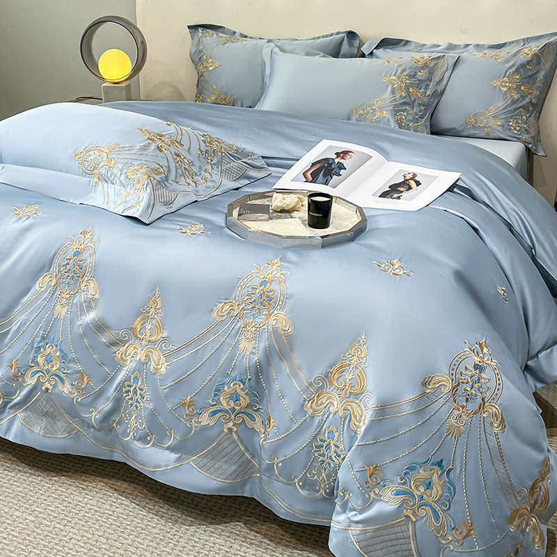 欧式风红色结婚四件套纯棉全棉被套婚庆刺绣婚礼陪嫁喜被床上用品,淘宝优惠券,粉丝福利购,淘宝优惠卷