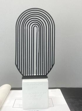 金代简约样板房创意属枝叶屏风摆TRO件酒店展现厅电柜软装视饰工