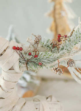 藤编麋鹿装饰摆件摆设场景圣诞节日喜庆奶茶店铺厨窗陈列用品