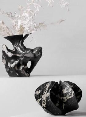 新中式手绘花器艺术花瓶花插摆件酒店样板间售楼处客厅玄关装饰品