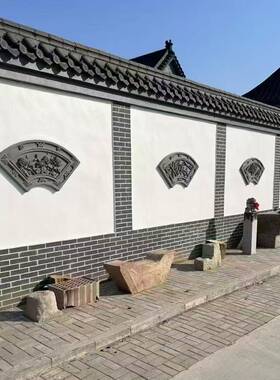 仿古砖雕围墙镂空花窗中式围墙方形长方形预制水泥窗花徽派花格窗