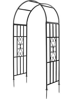 跨境拱形铁艺格子植物支架户外花园爬藤架花园婚礼拱门仪式装饰