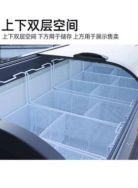 欧式圆弧岛柜商场超市时蔬生鲜大容量冷藏展示柜厂家冷冻柜