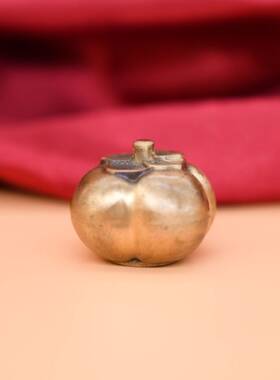 黄铜柿子转工ssry转手把件事事如意铜可旋转金属艺把品男士玩件器