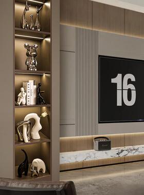 贝汉美客厅电视柜摆件酒柜软装饰品创意轻奢套装陶瓷高档家居摆设