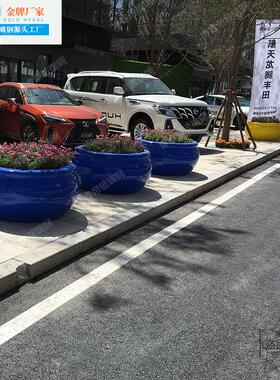 玻璃钢花盆户外防腐花箱商场花盆酒店组合落地花钵户外种植大花盆