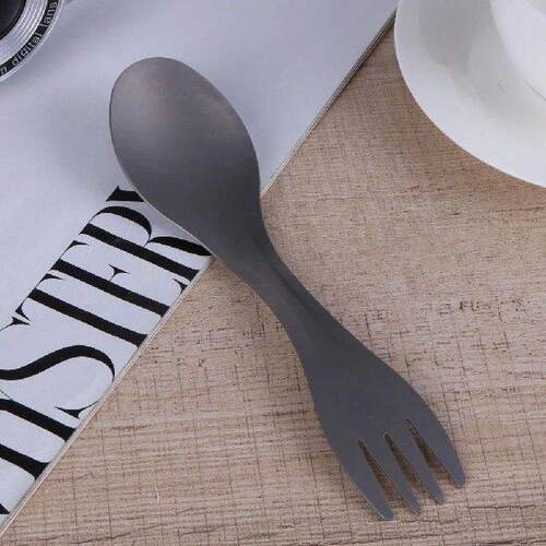 2 in 1 Titanium Spork Integrated Spork Multifunctional - 图0