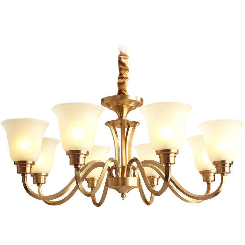 【工厂直销】美式全铜客厅吊灯现代简约复古铜吊灯卧室书房创意灯,淘宝优惠券,粉丝福利购,淘宝优惠卷