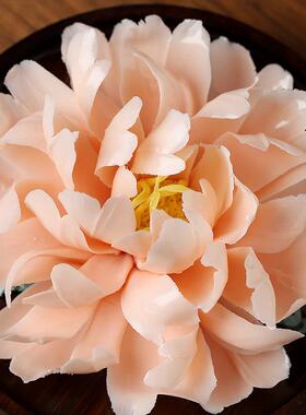 送女朋友生日礼物高档手工艺品 瓷花芍药陶瓷客厅香薰扩香器摆件