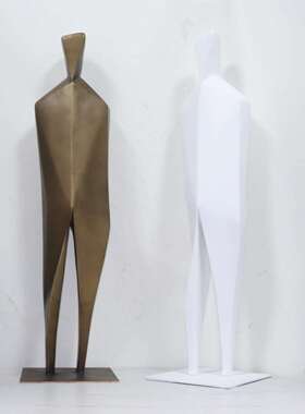 件现简约抽象人物摆金属造型落代地艺术装饰酒店玄大堂关创BJ0005