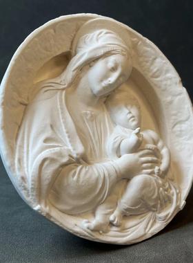 复古罗马艺术石膏雕塑桌面立体浮雕高级摆件书架酒柜装饰节日礼品