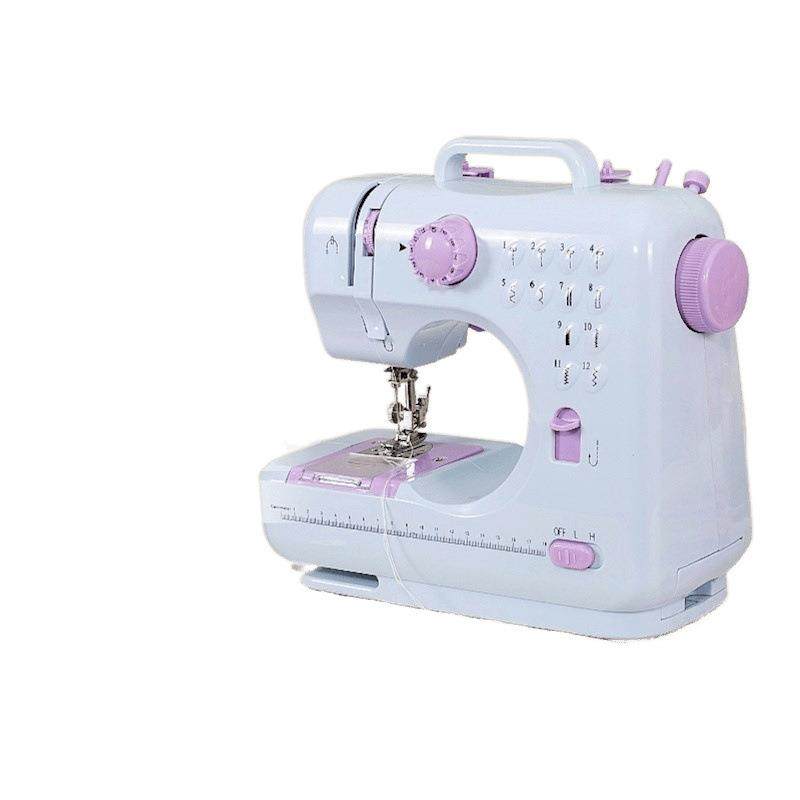 缝纫机家用电动505小型缝纫机多功能台式吃厚锁边脚踏自动裁缝机 - 图3
