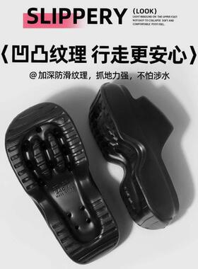 厚底增高拖鞋女外穿踩屎感夏季EVA时尚沙滩防滑凉拖鞋潮