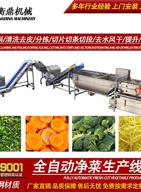 全自动净菜加工设备 中央厨房果蔬处理设备 预制菜加工生产线