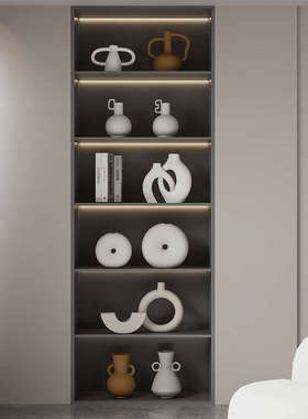 匠十三  侘寂风客厅电视柜酒柜壁龛开放格陶瓷软装饰品摆件