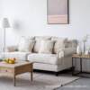American modern minimalist living room three-person sofa combination fully equipped removable and washable small apartment fabric sofa down sofa