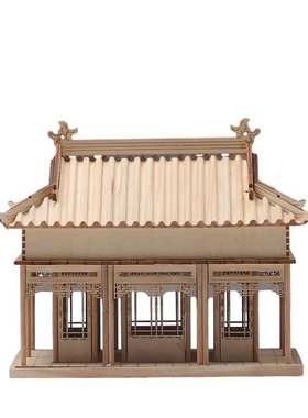 屋檐家居新建筑现代客厅凉亭摆件装饰品会客室中式软创意禅意木质