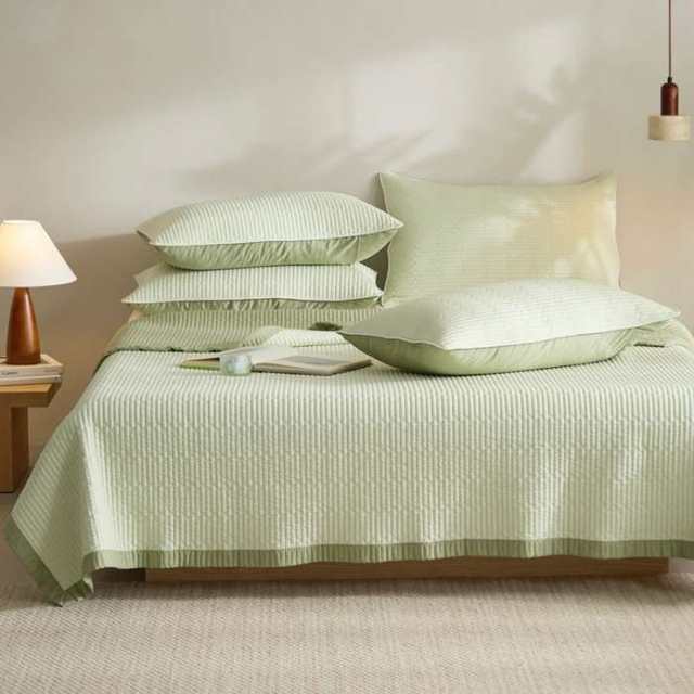 Customized Class A solid color Laisele Tennis bed cover three-piece quilted cotton sheet cool tatami mat