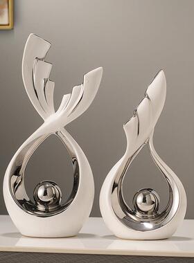 轻奢高档电视柜装饰摆饰艺术家居客厅玄关酒柜领导办公室风生水起