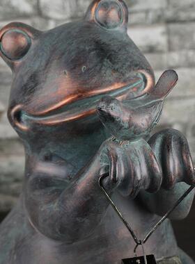 青蛙提太阳能灯户外草坪灯草地灯地插灯景观庭院灯铁件花园装饰灯